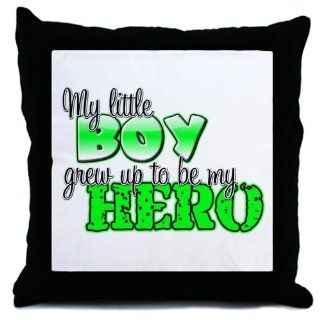 my little boy grew up to be m Throw Pillow by 