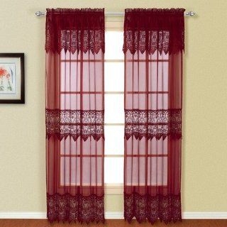 Valerie Panel Color: Burgundy, Size: 84 H x 52 W: Home