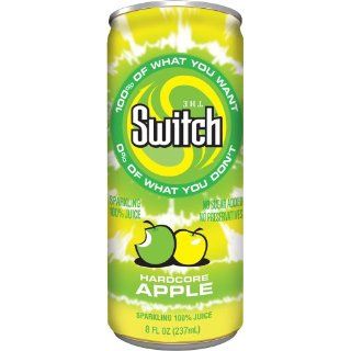 The Switch Sparkling Juice, Hardcore Apple, 8 Ounce Cans (Pack of 24