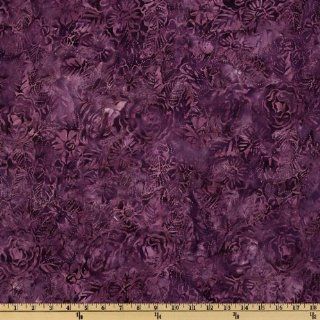 44 Wide Tonga Batik Royal Velvet Floral Plum Fabric By