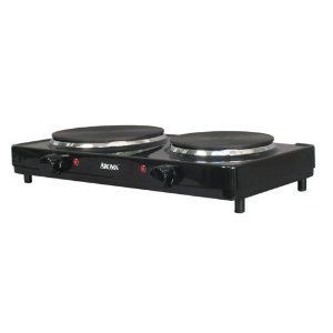 Hot Plate Burners Portable Electric Double Dual Burner in Black Free