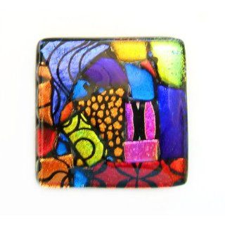 Glass Knobs in Multicolored Mosaic Art Glass Cabinet Hardware   