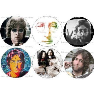Set of 6 JOHN LENNON Pinback Buttons 1.25 Pins Beatles