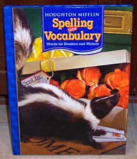 houghton mifflun spelling and vocabulary words for readers and writers