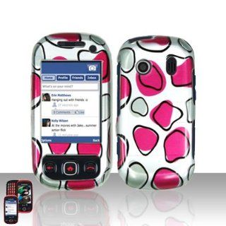 Pink with Silver Square Samsung Seek M350 Snap on Cell