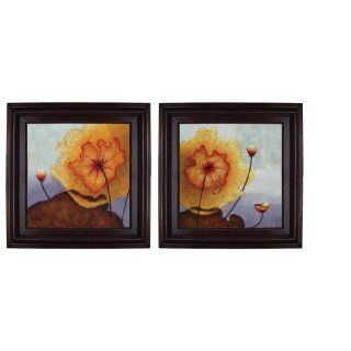 2 Piece Set Framed Oil Painting on Canvas   In Bloom