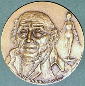 Art French Painter Jean Houdon 1741 1828 Voltaire Big Bronze Medal