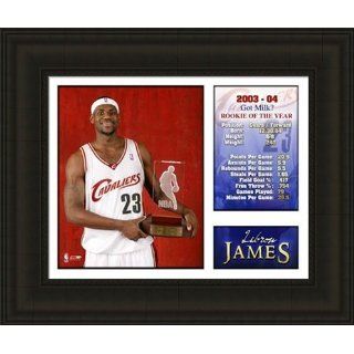 Framed LeBron James Rookie of the Year Milestones and