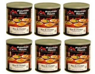 Mountain House Rice Chicken 6 10 Cans Emergency Survival Freeze Dried