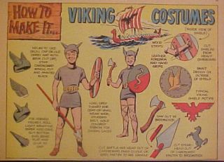 1954 How to Make It Viking Costumes Cartoon Comic Strip Animation Art