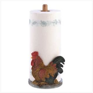  Nwt Country Farm Rooster Chicken Paper Towel Holder Western Home Decor