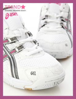 BN Asics Women Gel Rocket Volleyball Badminton Shoes White Charcoal