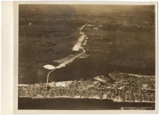 1920s Aerial Photo Rockaways Howard Beach Canarsie Broad Channel New