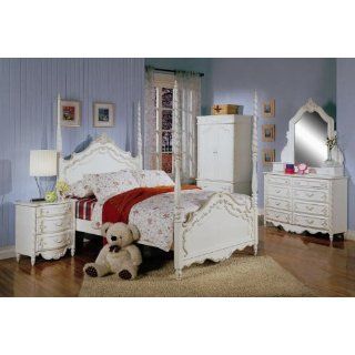 Alexandria Collection Young Girls 5PC Twin Size Poster Bed