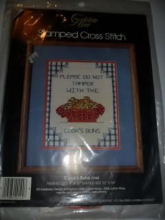  Cross Stitch Kit Kitchen Please do not Tamper with The Cook Bun