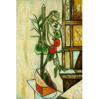Oil Painting: Tomato Plant: Pablo Picasso Hand Painted Art