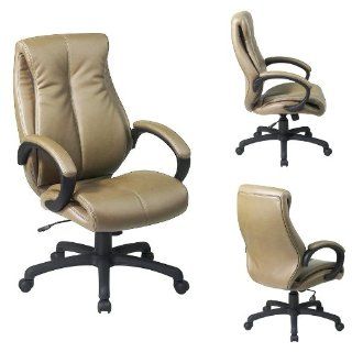 Deluxe High Back Executive Deluxe Coated Tan Leather Chair