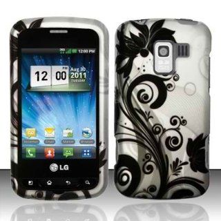 Silver with Black Wave Rubber Texture LG VS700 / LS700