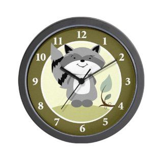 Raccoon Enchanted Forest Wall Clock by  Home