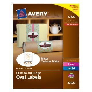 Avery Print   To   The   Edge Oval Labels, Matte Textured