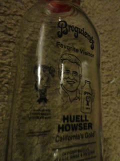 Huell Howser California Gold Huel Glass Milk Bottle Broguieres Bieber