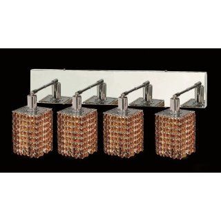 Mini 4 Light Oblong Canopy Square Wall Sconce in Chrome