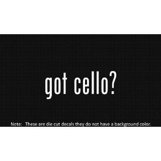 (2x) Got Cello   Decal   Die Cut   Vinyl 