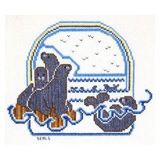 Seals Counted Cross Stitch Pattern: Arts, Crafts & Sewing