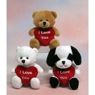 4 Valentine Animals Holding A Heart Case Pack 48