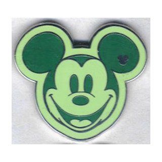 Hidden Mickey Pin   Colorful Mickeys Head   Green Sports