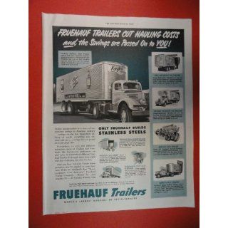 Fruehauf Truck Trailers 1950 Print Ad. (trucks/trailers