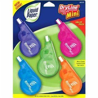 Paper Mate Dryline Mini Correction Tape, 5 Pack, 12 Pack