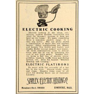 1908 Ad Simplex Electric Heating Cooking Flat Irons