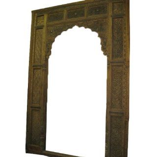 Hand Carved Rare Antique Teak Wood Arch Way Architecture Furniture
