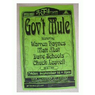 Govt Mule Handbill Poster Government Govt Everything