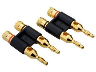 MONSTER CABLE MBD RH Gold Dual Banana Plugs Electronics