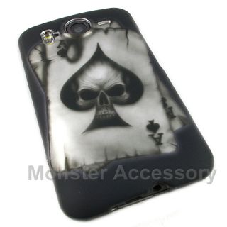 Ace Skull Rubberized Hard Case Cover for HTC Desire HD