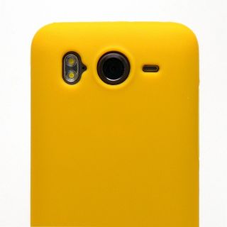 Yellow Soft Skin Case Gel Rubber Cover HTC Inspire 4G