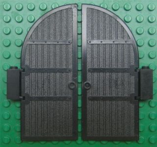 Lego Black Castle Door 1x5x10 Curved Top RARE Large Big Classic