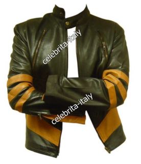  italy X men origins wolverian Hugh Jackman Faux Leather Biker Jacket