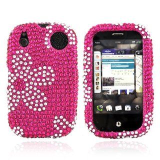 for Palm Pre PLUS Bling Hard Case Daisies Hot Pink