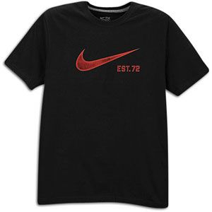 Nike Swoosh Fill S/S T Shirt   Mens   Casual   Clothing   Black