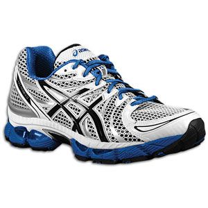 ASICS® Gel   Nimbus 13   Mens   Running   Shoes   White/Black/Royal