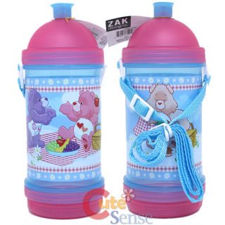 Care Bears SIP and Snack Bottle Cup Drink Thumbler with Shoulder Strap