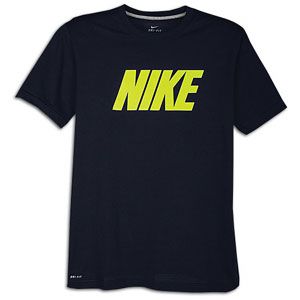Nike DFC 2.0 T Shirt   Mens   Training   Clothing   Obsidian/Volt