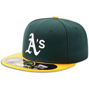 New Era 59FIFTY MLB Authentic Cap   Mens   Oakland Athletics   Green