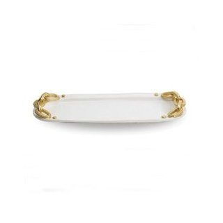 Arte Italica Palazzo Gold Long Oval Tray: Kitchen & Dining