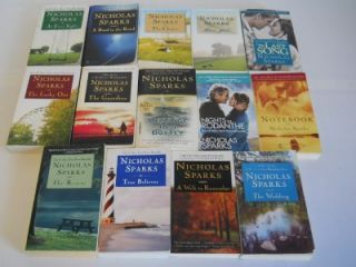  of 14 Nicholas Sparks Romantic Fiction Paperback Books ~ The Notebook
