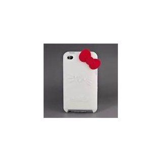 Hello kitty White Soft Silicone With Red Bow Case Cover