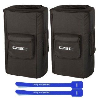 QSC KW 122 Speaker Soft Nylon Cover Pair w/ Cable Ties